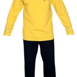 Ukonic Star Trek Adult Captain Kirk Officer Gold Uniform Pajama Set