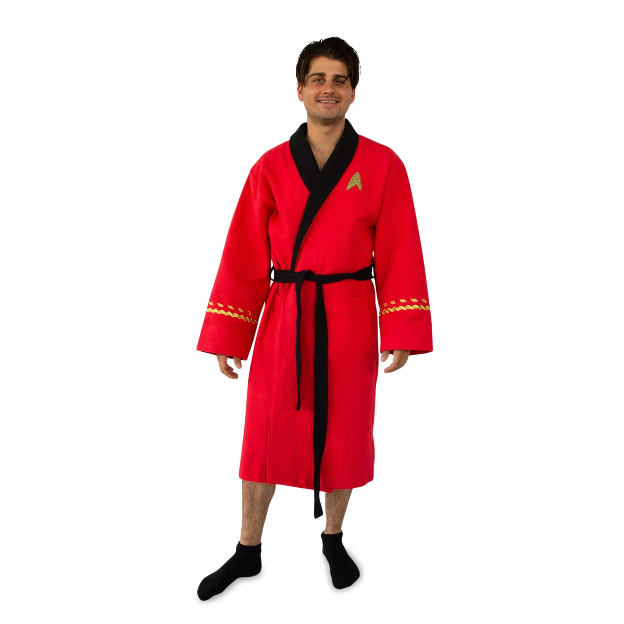 Ukonic Star Trek: The Original Series Waffle-Weave Cotton Adult Robe | Red Operations 1 Ukonic Star Trek: The Original Series Waffle-Weave Cotton Adult Robe | Red Operations
