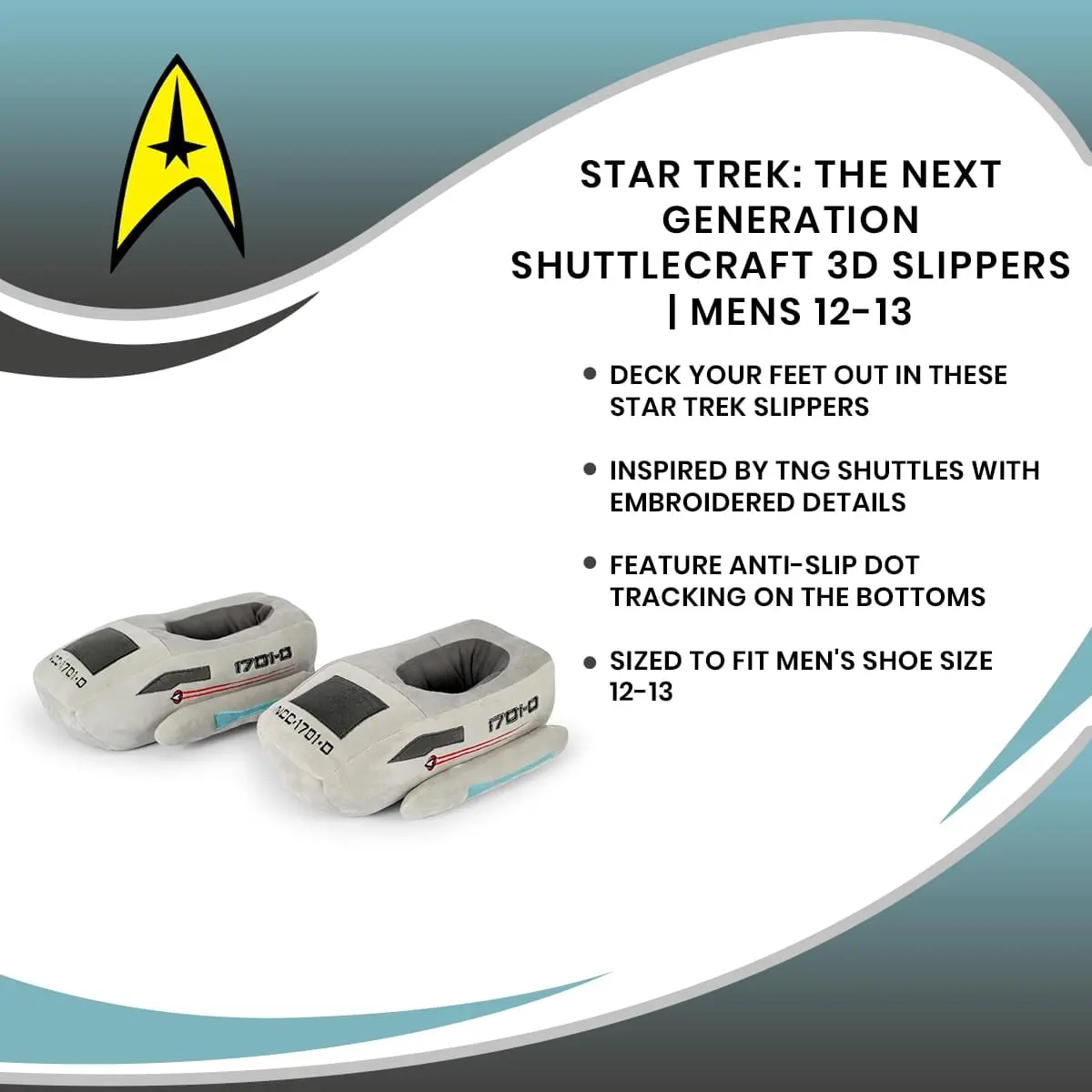 Ukonic Star Trek: The Next Generation Shuttlecraft 3D Slippers For Adults 7 Ukonic Star Trek: The Next Generation Shuttlecraft 3D Slippers For Adults - Image 7