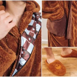 Ukonic Star Wars Chewbacca Robe And Slipper Set For Adults -Hoodies Sales RBF 17740 CE