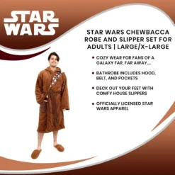 Ukonic Star Wars Chewbacca Robe And Slipper Set For Adults -Hoodies Sales RBF 17740 CGX