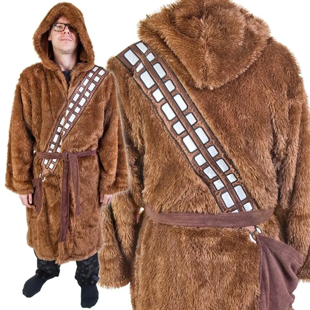 Ukonic Star Wars Chewbacca Fleece Hooded Adult Robe 2 Ukonic Star Wars Chewbacca Fleece Hooded Adult Robe - Image 2