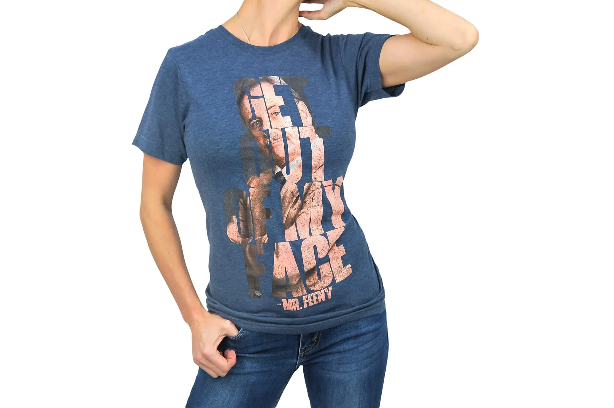 Ripple Junction Boy Meets World Get Out Of My Face Adult T-Shirt - Blue 1 Ripple Junction Boy Meets World Get Out Of My Face Adult T-Shirt - Blue