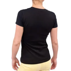 Ripple Junction Felicity Gold Logo Junior's Black Cotton T-Shirt -Hoodies Sales RPJ F3JS2001S CC