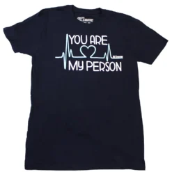 Ripple Junction Greys Anatomy "You Are My Person" Adult Navy T-Shirt