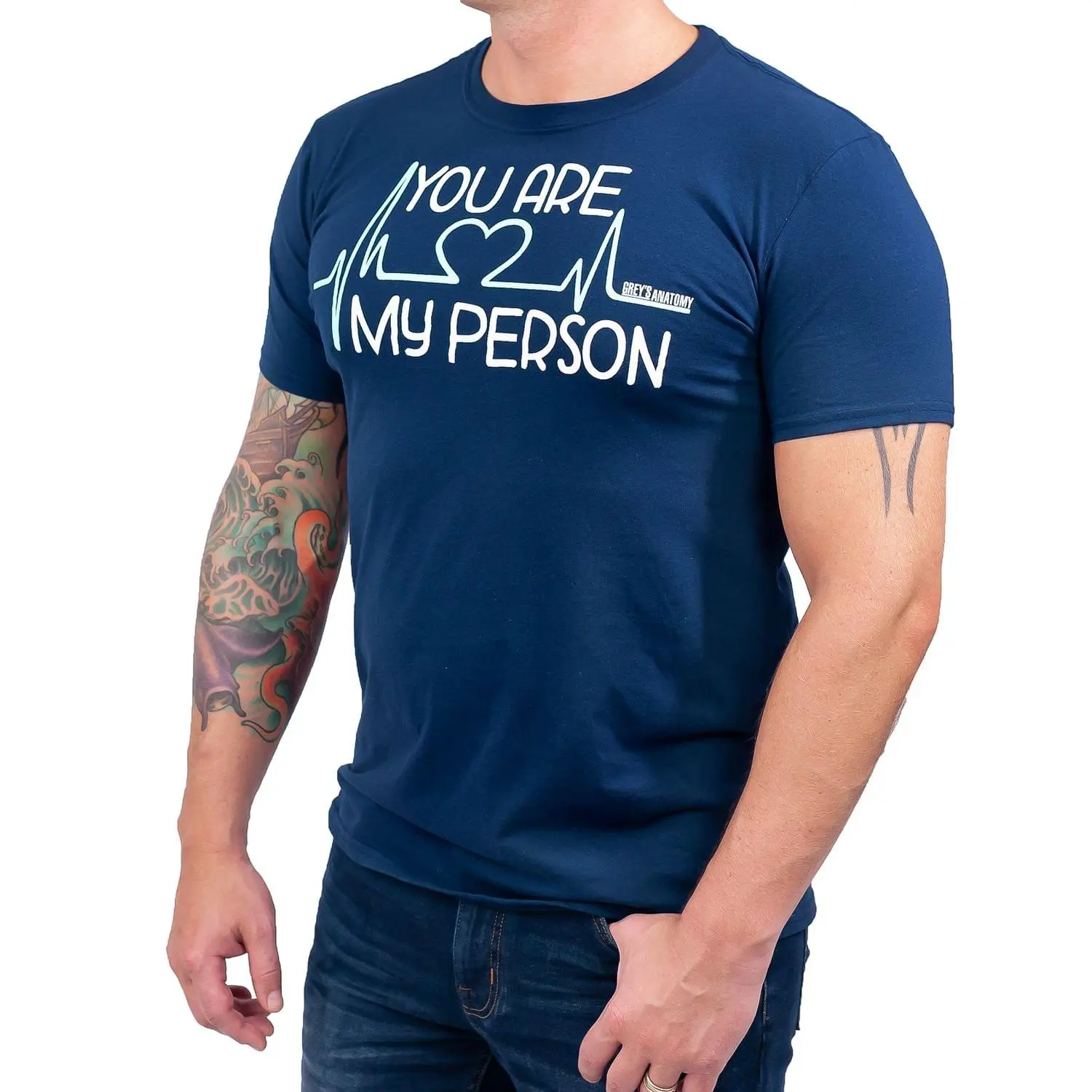 Ripple Junction Greys Anatomy "You Are My Person" Adult Navy T-Shirt 2 Ripple Junction Greys Anatomy "You Are My Person" Adult Navy T-Shirt - Image 2