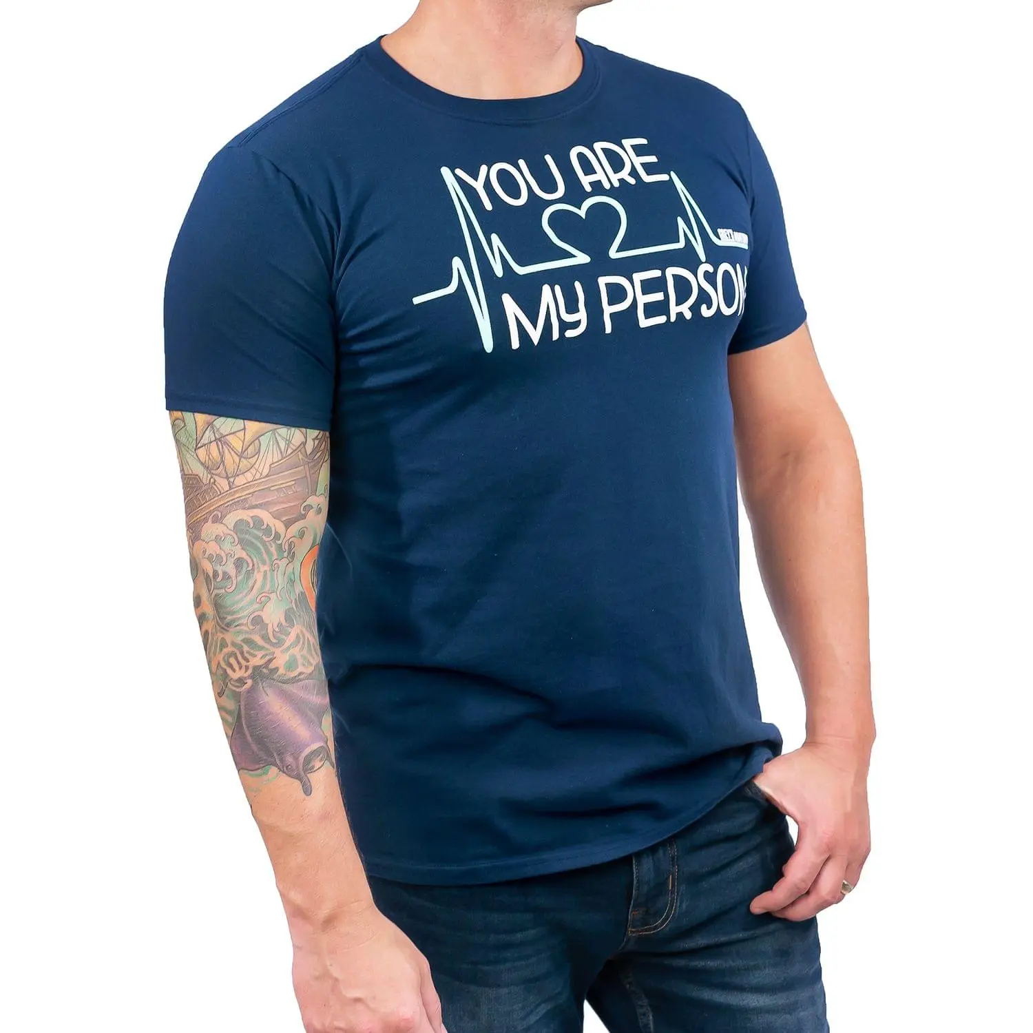 Ripple Junction Greys Anatomy "You Are My Person" Adult Navy T-Shirt 3 Ripple Junction Greys Anatomy "You Are My Person" Adult Navy T-Shirt - Image 3