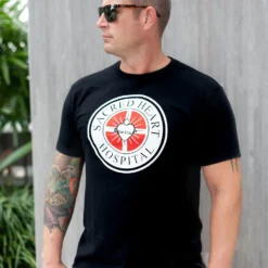 Ripple Junction Scrubs "Sacred Heart Hospital" Men's Black T-Shirt -Hoodies Sales RPJ S6AS2001L CE