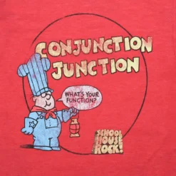 Ripple Junction Schoolhouse Rock! “Conjunction Junction” Adult T-Shirt - Red -Hoodies Sales RPJ SCAS2002TT PD fb1ab8bd 3ae2 4858 9ed2 0847a7586b7c