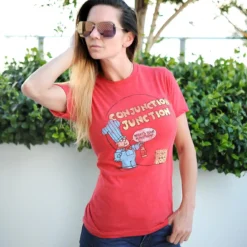 Ripple Junction Schoolhouse Rock! “Conjunction Junction” Adult T-Shirt - Red -Hoodies Sales RPJ SCAS2002TT PF