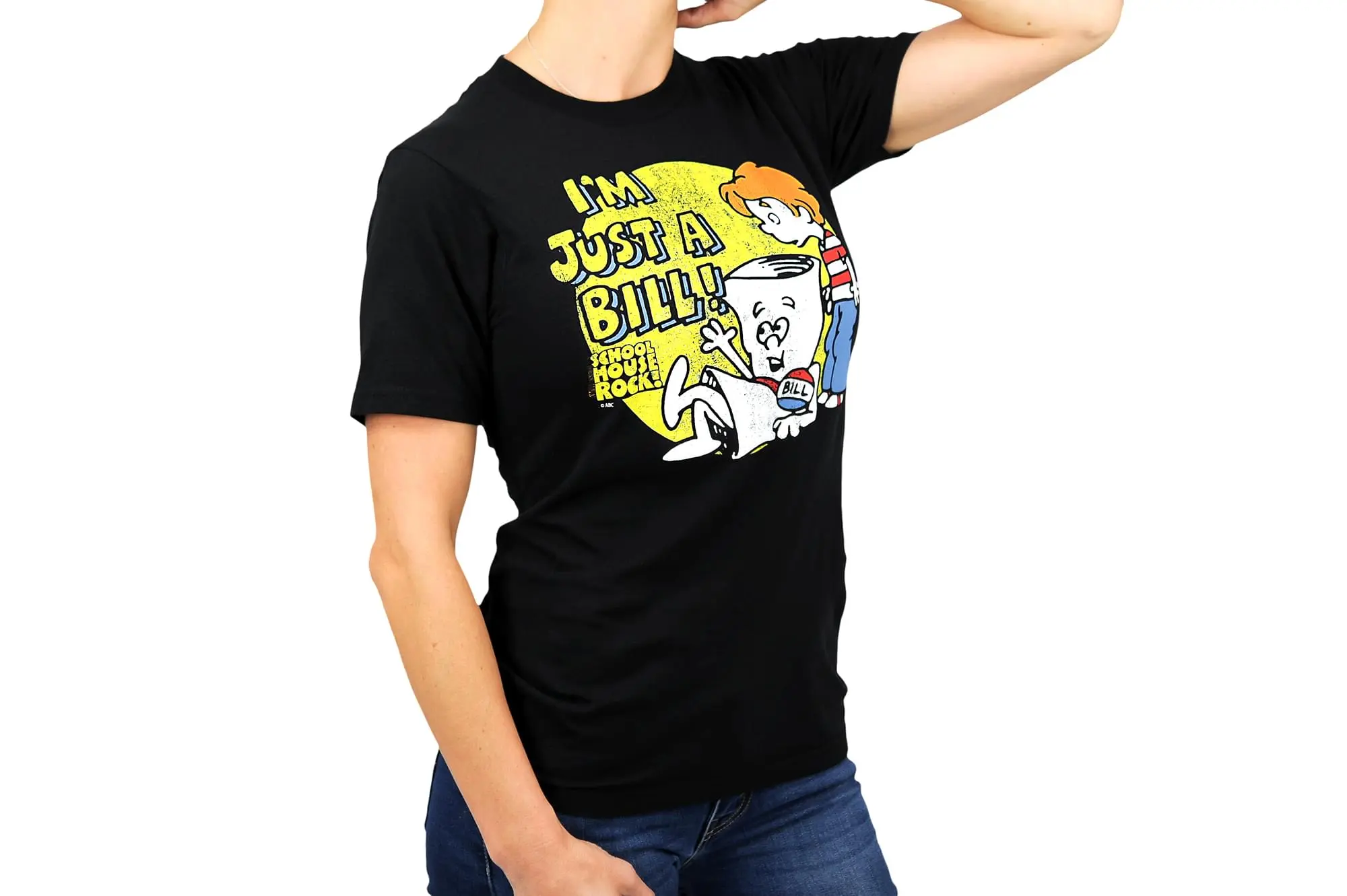 Ripple Junction Schoolhouse Rock! I'm Just A Bill Adult Black T-Shirt 3 Ripple Junction Schoolhouse Rock! I'm Just A Bill Adult Black T-Shirt - Image 3