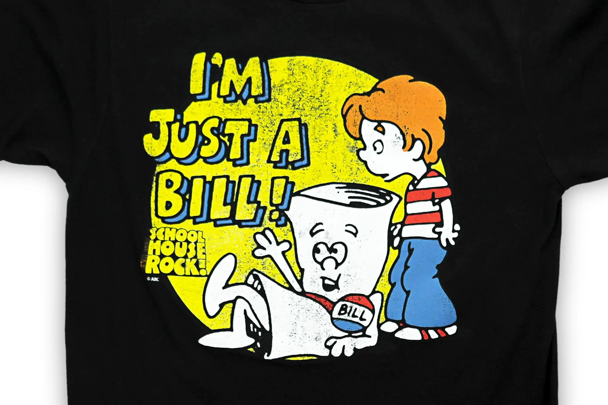 Ripple Junction Schoolhouse Rock! I'm Just A Bill Adult Black T-Shirt 4 Ripple Junction Schoolhouse Rock! I'm Just A Bill Adult Black T-Shirt - Image 4