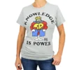 Ripple Junction Schoolhouse Rock! “Knowledge Is Power” Adult T-Shirt - Grey