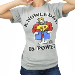 Ripple Junction Schoolhouse Rock! “Knowledge Is Power” Adult T-Shirt - Grey -Hoodies Sales RPJ SCAS2081 PC feccfca6 e2ca 445f a486 62879a652fab