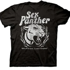 Ripple Junction Anchorman Sex Panther Black Adult T-Shirt