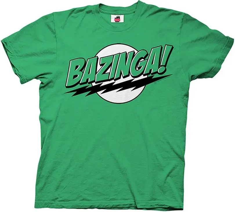 Ripple Junction Big Bang Theory Bazinga Green Lantern Colors Adult T-Shirt 1 Ripple Junction Big Bang Theory Bazinga Green Lantern Colors Adult T-Shirt