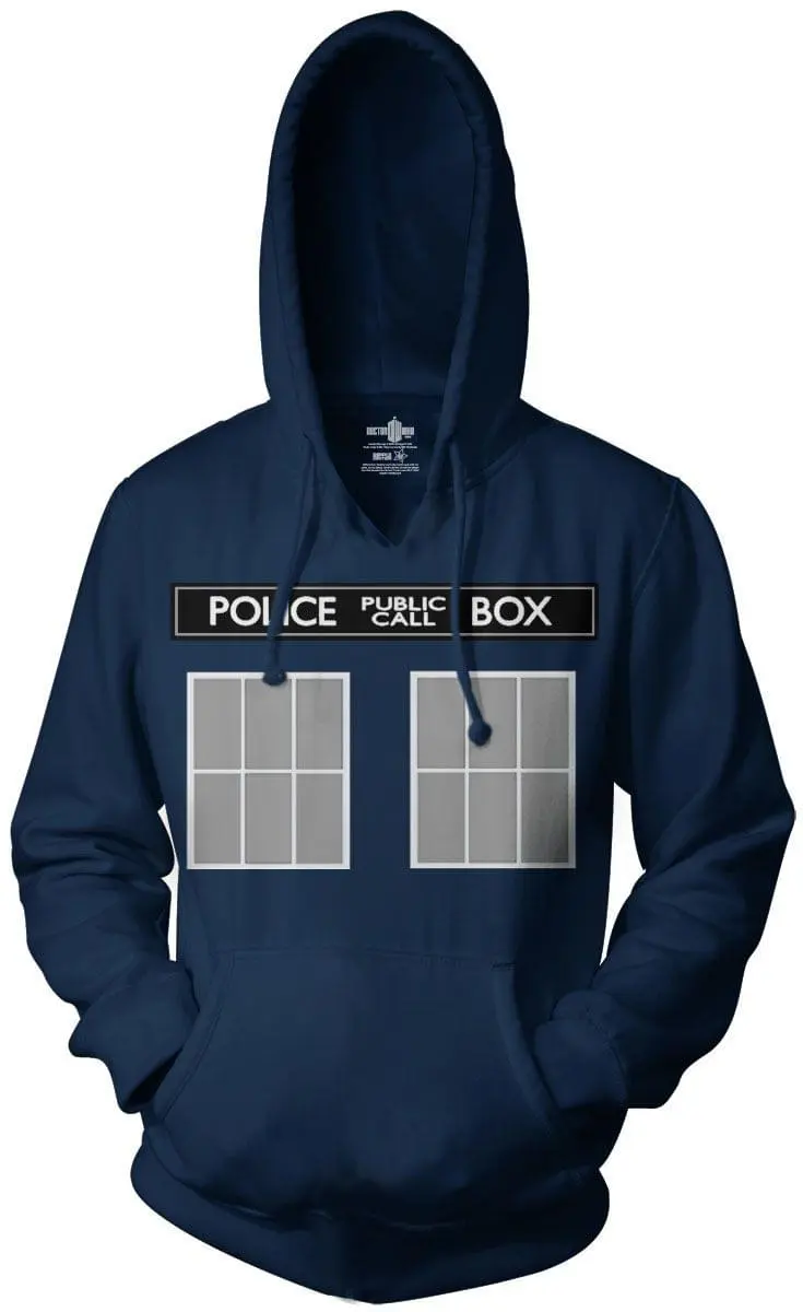 Ripple Junction Doctor Who Call Box Gray Windows Adult Hoodie Sweatshirt 1 Ripple Junction Doctor Who Call Box Gray Windows Adult Hoodie Sweatshirt