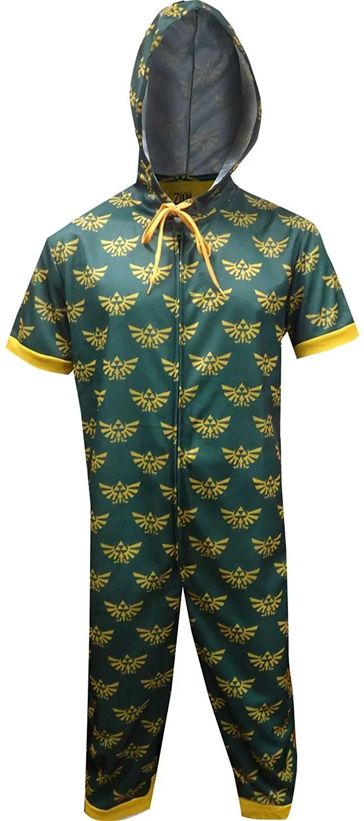 ThinkGeek, Inc. The Legend Of Zelda Hylean Shield Cropped Leg One Piece Men's Pajama 1 ThinkGeek, Inc. The Legend Of Zelda Hylean Shield Cropped Leg One Piece Men's Pajama