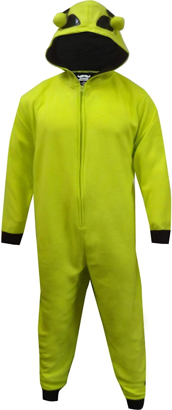 ThinkGeek, Inc. Green Space Alien Men's Hooded Jumpsuit Pajama 1 ThinkGeek, Inc. Green Space Alien Men's Hooded Jumpsuit Pajama