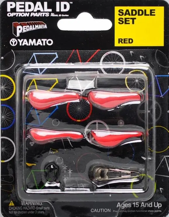 Yamato Pedal Id 1:9 Scale Bicycle: Saddle Set: Red 1 Yamato Pedal Id 1:9 Scale Bicycle: Saddle Set: Red