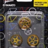 Yamato Pedal Id 1:9 Scale Bicycle: Chain Ring Set: Anodized Look Yellow