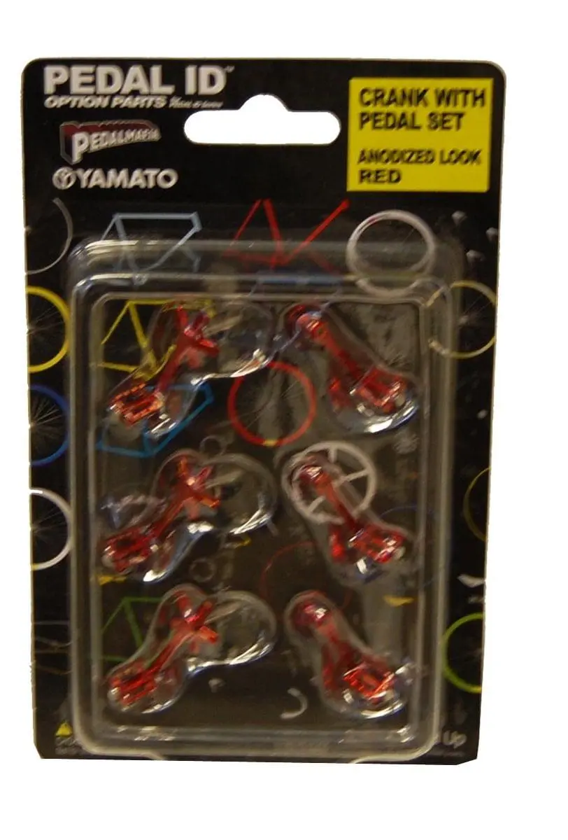 Yamato Pedal Id Crank With Pedal Set Anodized Look Red 1 Yamato Pedal Id Crank With Pedal Set Anodized Look Red