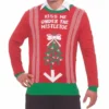 Forum Novelties Ugly Christmas Under The Mistletoe Adult Sweater