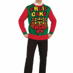 Forum Novelties Fruit Cake Ugly Christmas Sweater Adult