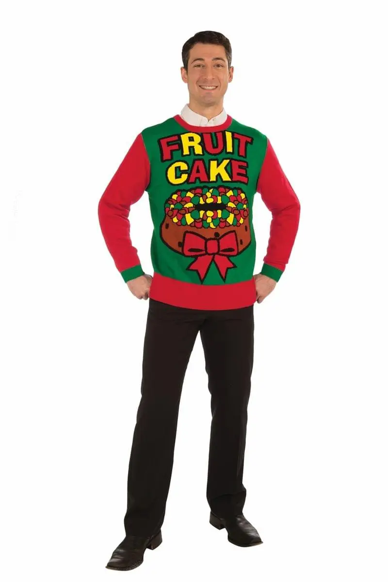 Forum Novelties Fruit Cake Ugly Christmas Sweater Adult 1 Forum Novelties Fruit Cake Ugly Christmas Sweater Adult