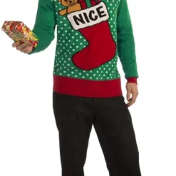 Forum Novelties Nice Stocking Ugly Christmas Sweater Adult
