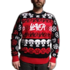 Locoape Slayer Pentagram & Skulls Adult Christmas Sweater